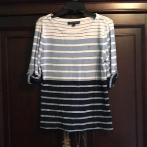 Tommy Hilfiger striped button cuff shirt